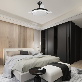 Cristal Record-Ανεμιστήρας οροφής Aneto LED 72W 7920Lm Μαύρο ΚΩΔ.-85-066-72-180
