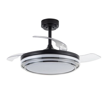 Cristal Record-Ανεμιστήρας οροφής Lander LED 72W Μαύρο ΚΩΔ.-85-011-42-180