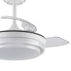 Cristal Record-Ανεμιστήρας οροφής Lander Mini LED λευκός 46W 5520 Lm CCT με πτυσσόμενα πτερύγια
