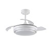 Cristal Record-Ανεμιστήρας οροφής Lander Mini LED λευκός 46W 5520 Lm CCT με πτυσσόμενα πτερύγια