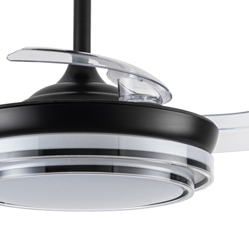 Cristal Record-Ανεμιστήρας οροφής Lander Mini LED 46W Μαύρο ΚΩΔ.-85-011-36-180