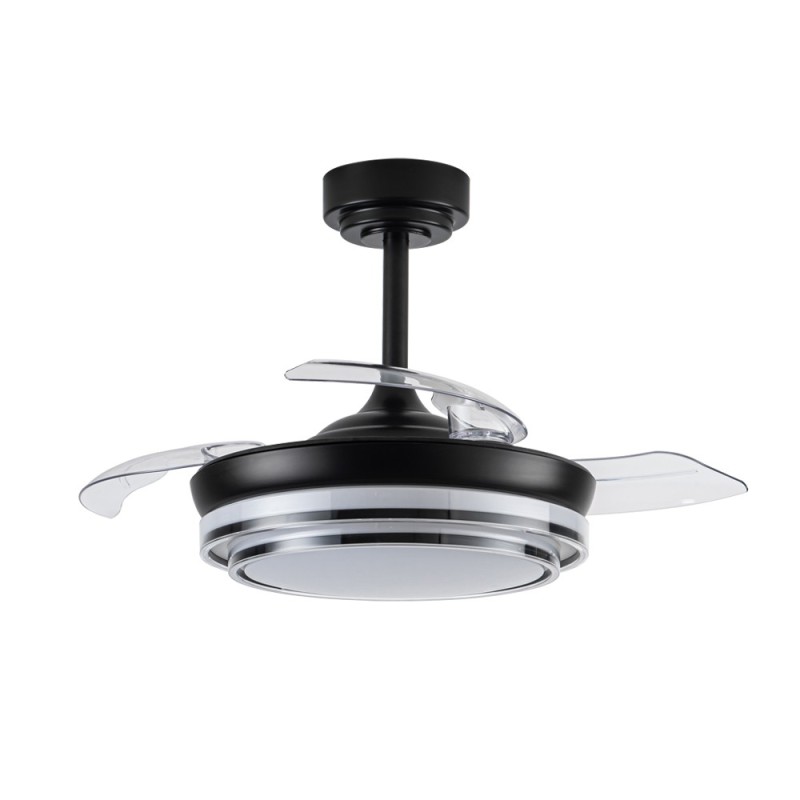 Cristal Record-Ανεμιστήρας οροφής Lander Mini LED 46W Μαύρο ΚΩΔ.-85-011-36-180
