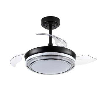 Cristal Record-Ανεμιστήρας οροφής Lander Mini LED 46W Μαύρο ΚΩΔ.-85-011-36-180