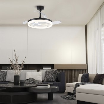 Cristal Record-Ανεμιστήρας οροφής Naira LED 50W Μαύρο ΚΩΔ.-85-301-10-180