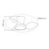 Cristal Record-Ανεμιστήρας οροφής Reel LED 20W Μαύρο ΚΩΔ.- 85-400-22-180
