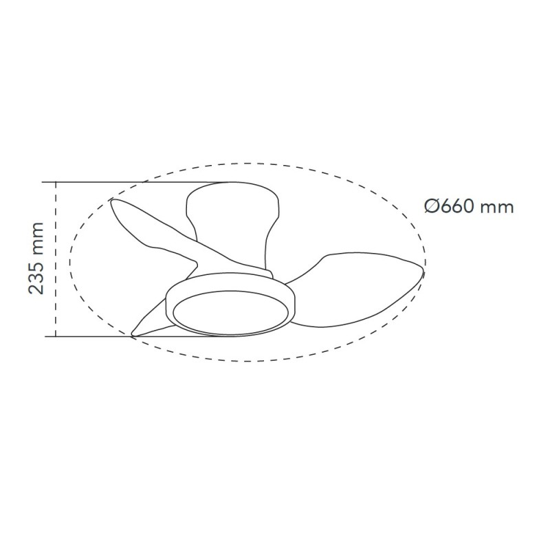 Cristal Record-Ανεμιστήρας οροφής Reel LED 20W Μαύρο ΚΩΔ.- 85-400-22-180