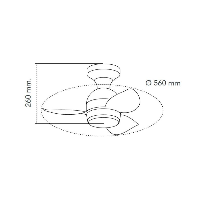 Cristal Record-Ανεμιστήρας οροφής Julie LED 20W ΚΩΔ.-85-104-66-102