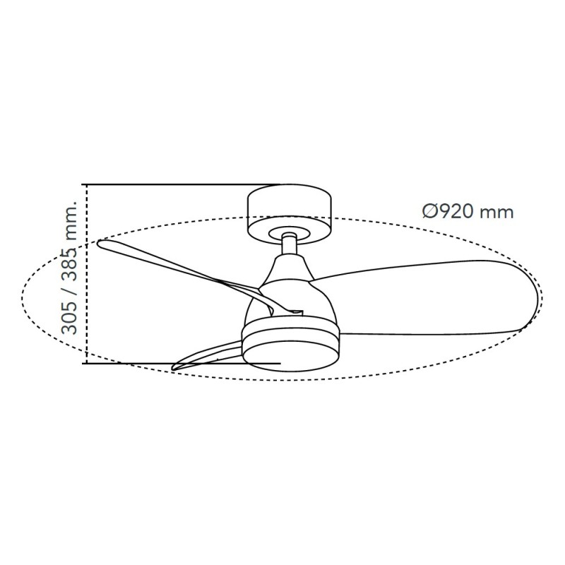Cristal Record-Ανεμιστήρας οροφής Bryan LED 18W ΚΩΔ.-85-108-92-180