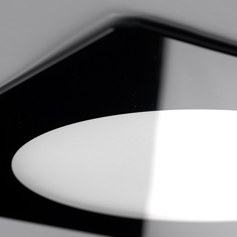 Cristal Record-Novo Lux Φωτιστικό Οροφής LED Χωνευτό 6W Τετράγωνο, Μαύρο