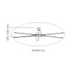 Cristal Record-Ανεμιστήρας οροφής BigBen LED 180cm 20W ΚΩΔ.-85-960-18-106