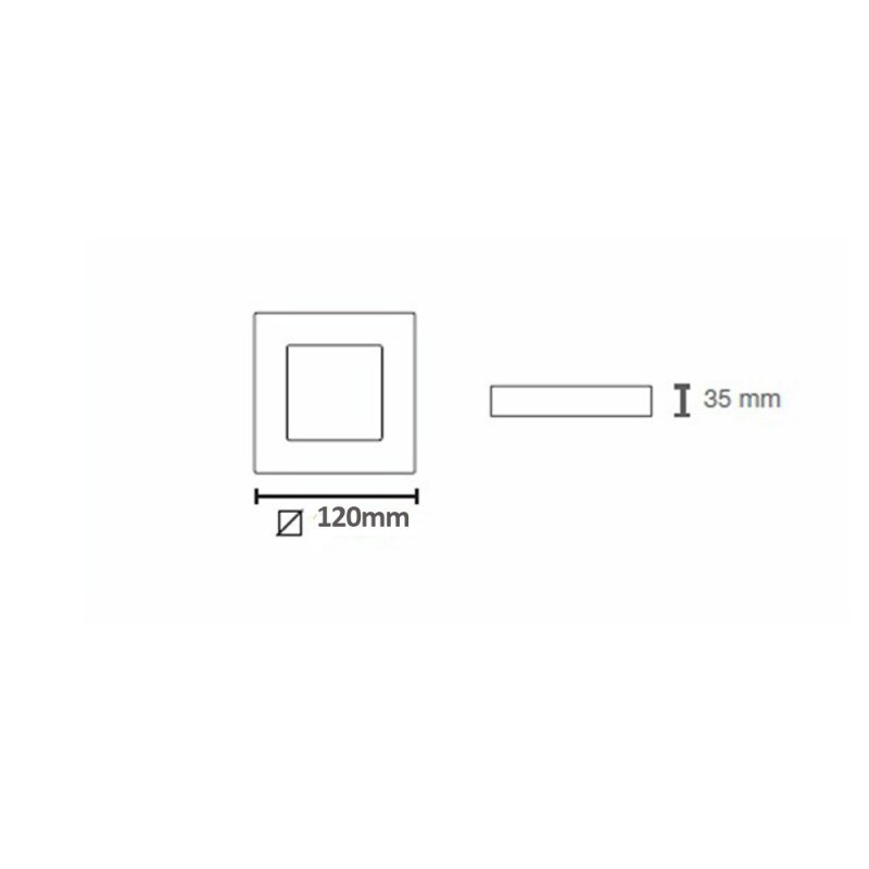 Novo Plus Surface Mounted LED Downlight SQ 6W Grey