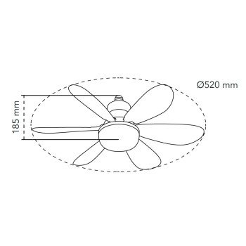 Cristal Record-Nikiya LED Ανεμιστήρας οροφής 18W 2000Lm CCT Πολύχρωμο