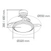 Cristal Record-Antila Mini XS Ανεμιστήρας οροφής LED 40W Μαύρος ΚΩΔ.-85-094-22-180