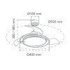 Cristal Record-Ανεμιστήρας οροφής Antila Mini LED 45W Γκρι ΚΩΔ.-85-094-36-281