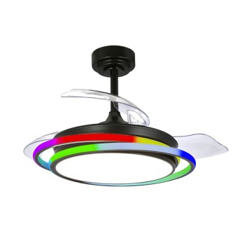 Cristal Record-Ανεμιστήρας οροφής Antila Mini LED 45W Μαύρος ΚΩΔ.-85-094-36-180