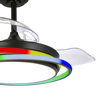 Cristal Record-Ανεμιστήρας οροφής Antila Mini LED 45W Μαύρος ΚΩΔ.-85-094-36-180