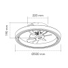 Cristal Record-Ανεμιστήρας οροφής Dinirot LED 50W Black ΚΩΔ.-85-009-50-180
