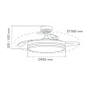 Cristal Record-Moss Nickel Ανεμιστήρας οροφής LED 72W ΚΩΔ.-85-065-72-002