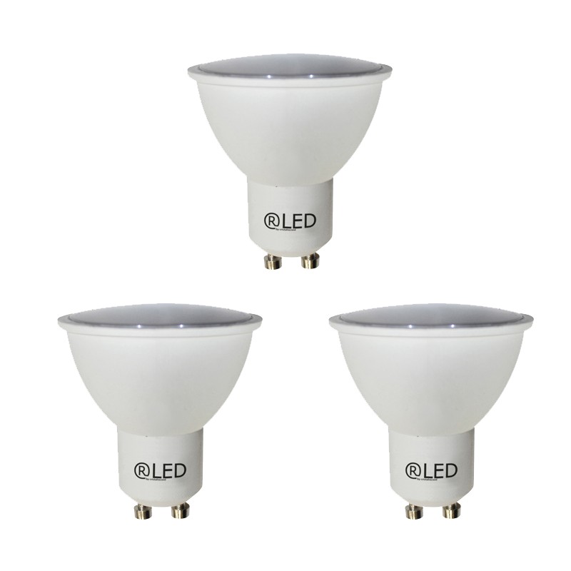 Pack of 3 GU10 LED Bulbs 5W 450Lm 3000K