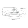 Cristal Record-Ανεμιστήρας οροφής Panam Mini LED 46W Μαύρο ΚΩΔ.-85-021-36-188