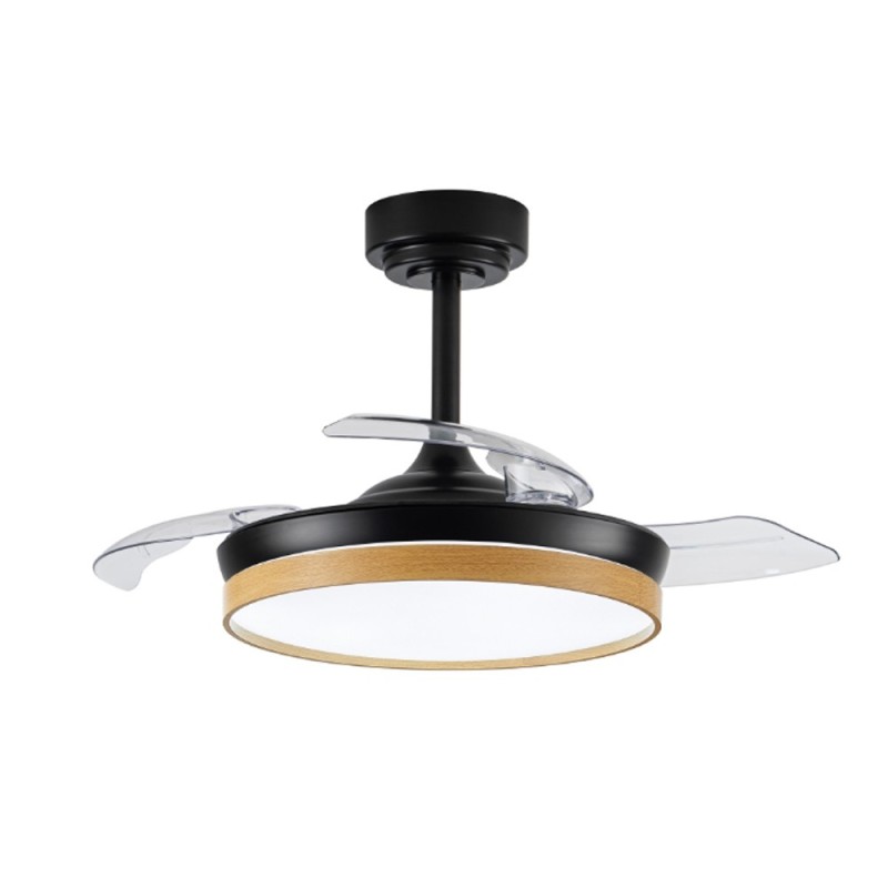 Cristal Record-Ανεμιστήρας οροφής Panam Mini LED 46W Μαύρο ΚΩΔ.-85-021-36-188