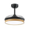 Cristal Record-Ανεμιστήρας οροφής Panam Mini LED 46W Μαύρο ΚΩΔ.-85-021-36-188