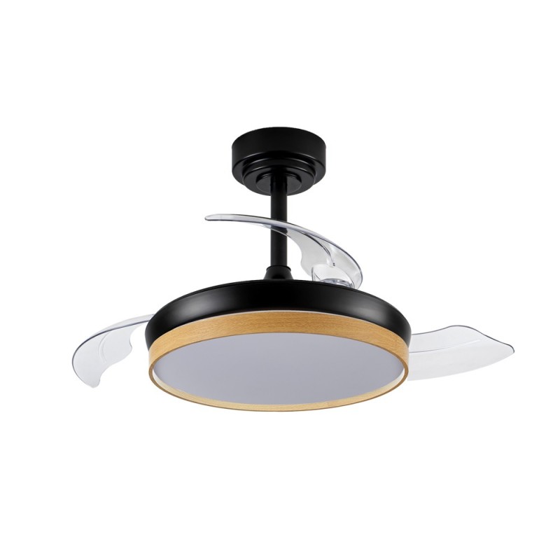 Cristal Record-Ανεμιστήρας οροφής Panam Mini LED 46W Μαύρο ΚΩΔ.-85-021-36-188