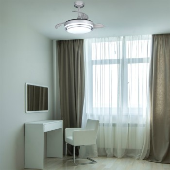 Cristal Record-Ανεμιστήρας οροφής Lander Mini Silver LED 46W ΚΩΔ.- 85-011-36-281