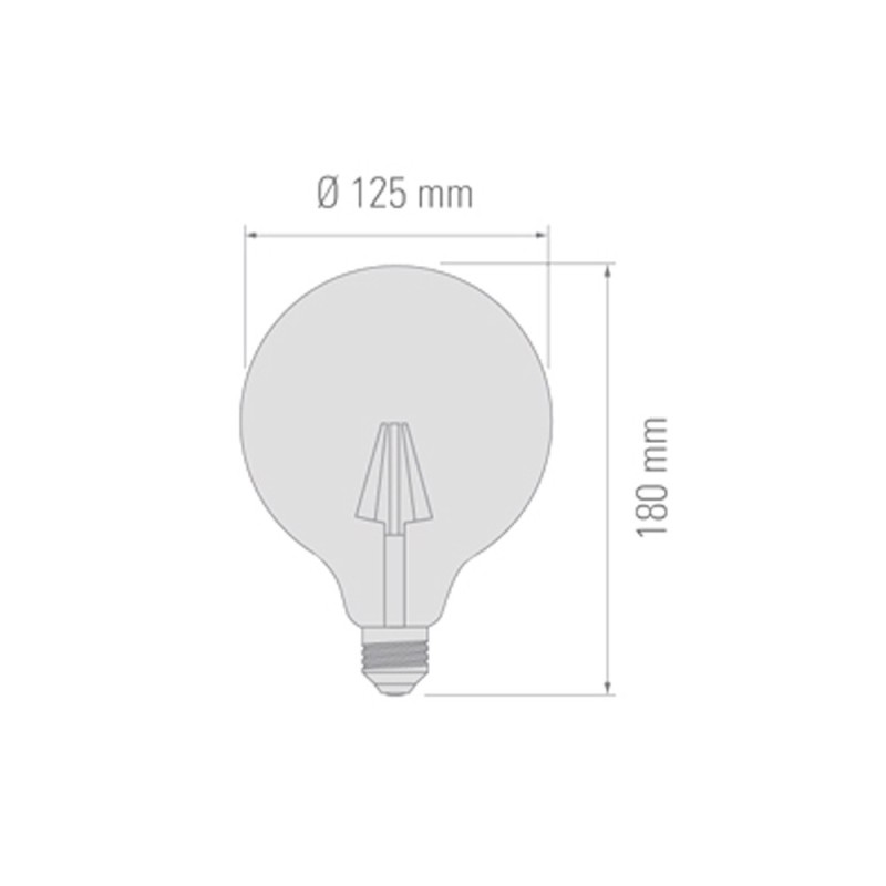 LED Bulb Smoked G125 E27 6W 400Lm 4000K