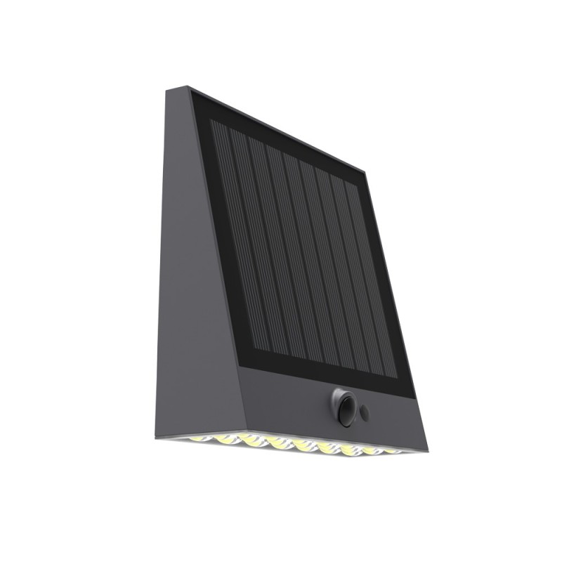 Cristal Record-Raksa Ηλιακό Επιτοίχιο Φωτιστικό LED 5.2W 1000lm 4000K IP54