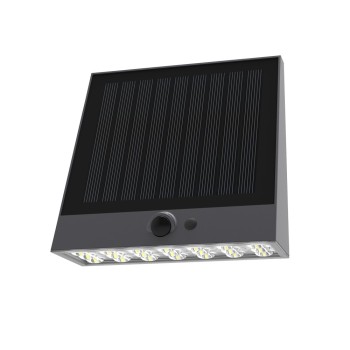 Cristal Record-Raksa Ηλιακό Επιτοίχιο Φωτιστικό LED 5.2W 1000lm 4000K IP54