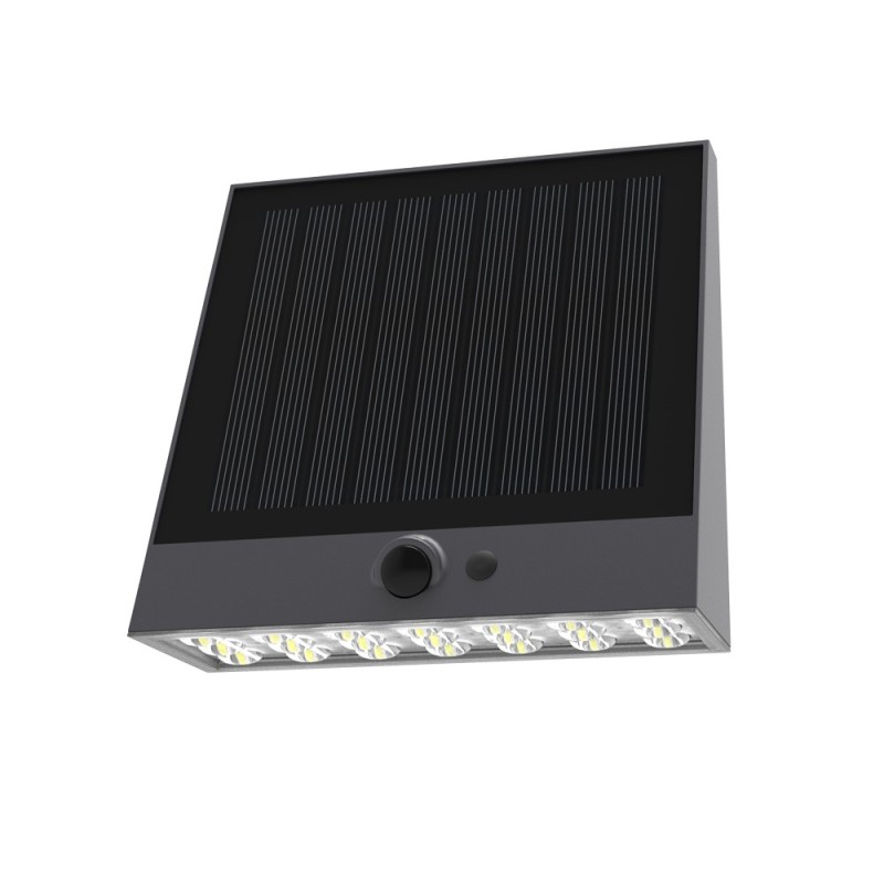 Cristal Record-Raksa Ηλιακό Επιτοίχιο Φωτιστικό LED 5.2W 1000lm 4000K IP54