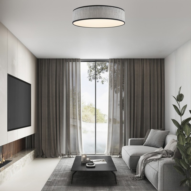 Cristal Record-Fabi Φωτιστικό οροφής LED 80W 5500Lm CCT, Γκρι