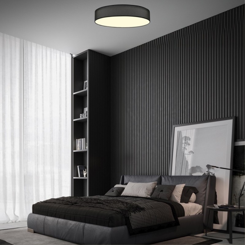 Cristal Record-Fabi Φωτιστικό οροφής LED 65W 4300 Lm CCT, Μαύρο