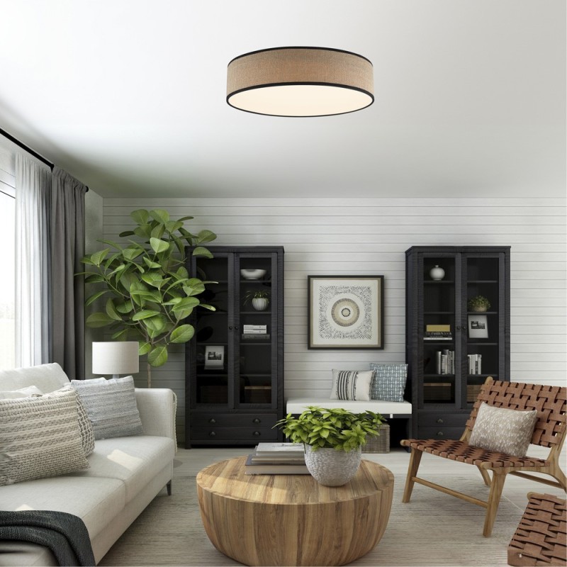 Cristal Record-Fabi Φωτιστικό οροφής LED 65W 4300 Lm CCT, Καφέ