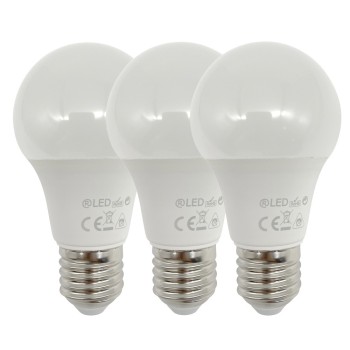 Pack of 3 LED Bulbs E27 A60 8W 806Lm 4000K