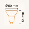 LED Bulb GU10 2.5W 450lm 6000K Glass