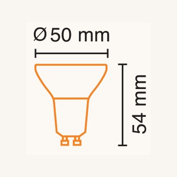 LED Bulb GU10 2.5W 450lm 6000K Glass