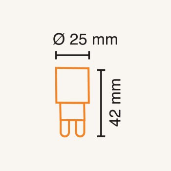 LED Bulb G9 3W 300Lm. 4000K Ceramic