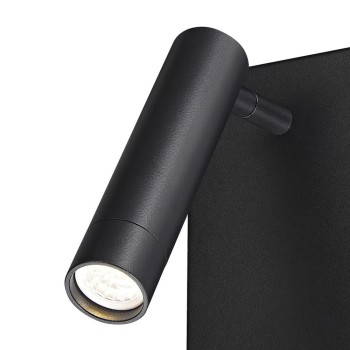 Cristal Record-Slim Επιτοίχιο φωτιστικό USB (1xG9), Μαύρο