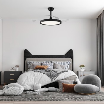 Cristal Record-Ανεμιστήρας οροφής Polaris Μαύρο LED 43W ΚΩΔ.-85-455-54-180