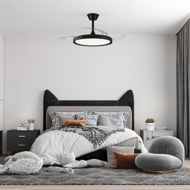 Cristal Record-Ανεμιστήρας οροφής Polaris Μαύρο LED 43W ΚΩΔ.-85-455-54-180