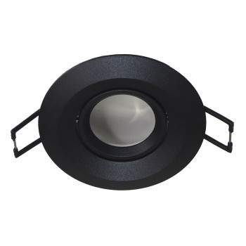 Recessed Tilting Round Black 70mm 1xGU10 PAR11