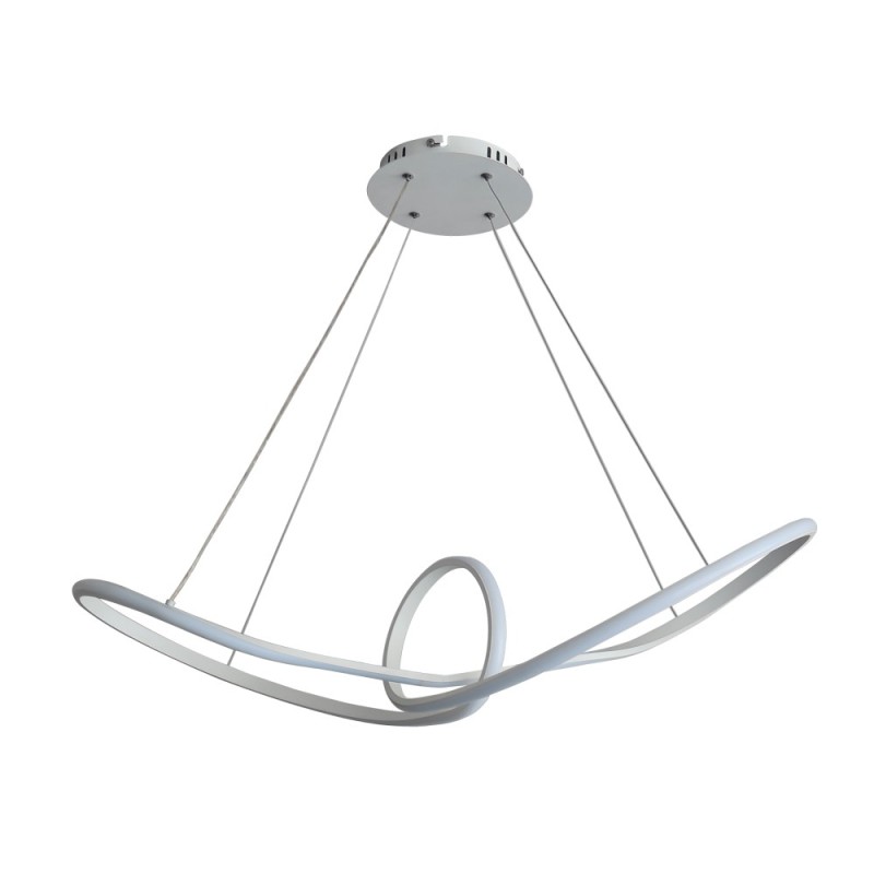 Cristal Record-Lidias Κρεμαστό Φωτιστικό LED 60W 5000Lm 3CCT DIM,  Λευκό