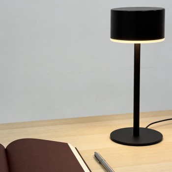 Cristal Record-Pope Black Επιτραπέζιο φωτιστικό LED 2W 180Lm επαναφορτιζόμενο, 3000K IP44
