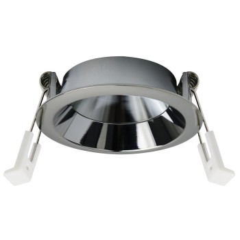 Fit 75 Chrome fixed round recessed light