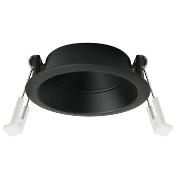 Fit 75 Black fixed round recessed light