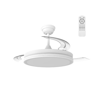 Cristal Record-Night Eco White Ανεμιστήρας οροφής LED 48W CCT/Dim C/Gift