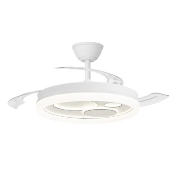 Cristal Record-Naira Eco White Ανεμιστήρας LED με αναδιπλούμενη λεπίδα 70W CCT Dim