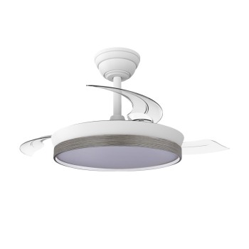 Cristal Record-Paneco Mini Ash αναδιπλούμενος ανεμιστήρας LED με λεπίδα  39W 4290Lm CCT Dim